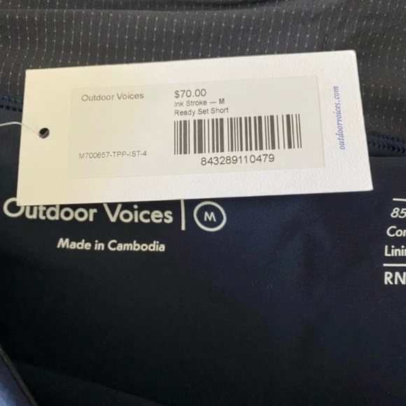Outdoor Voices Ink Stroke Ready Set Short Size Medium - Picture 3 of 5